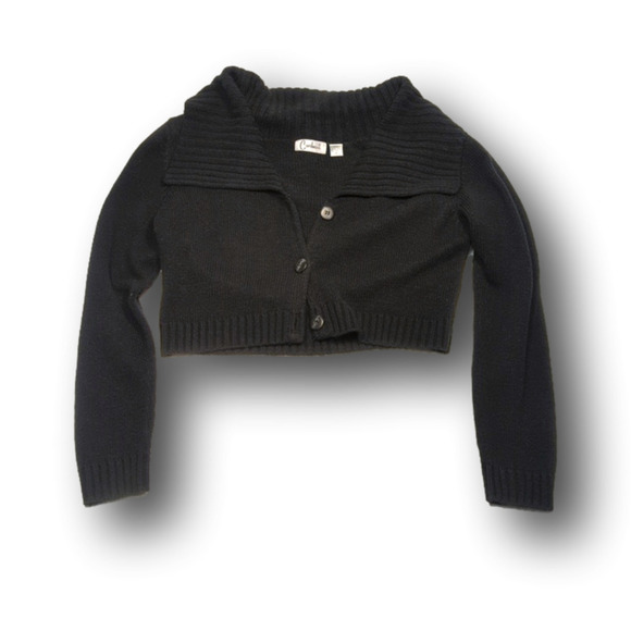 COWL neck button front sweater shrug - Picture 1 of 3